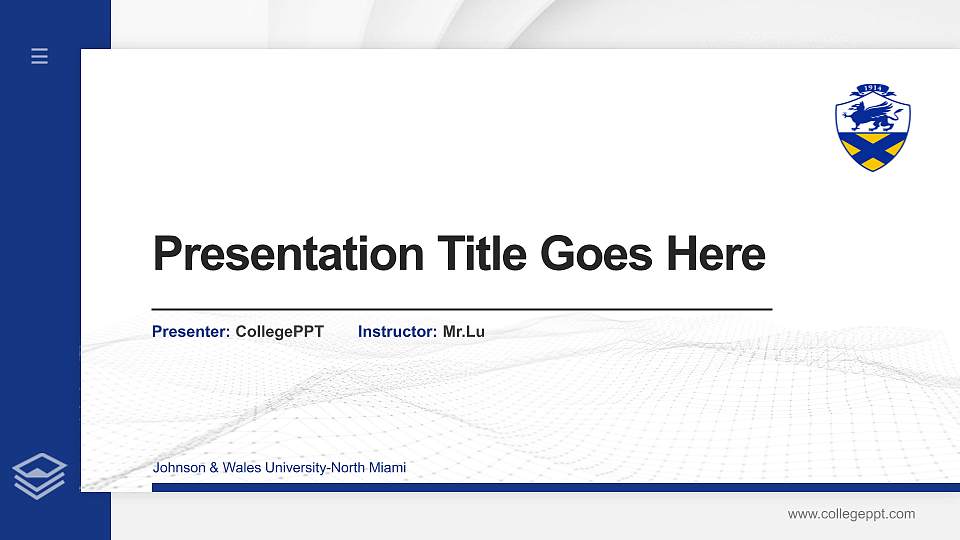 Johnson & Wales University-North Miami Thesis Proposal/Graduation Defense PPT Template16:9 ratio PPT effect preview image