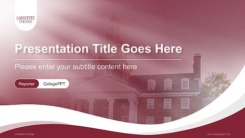 Lafayette College Lecture Sharing and Networking Event PPT Template