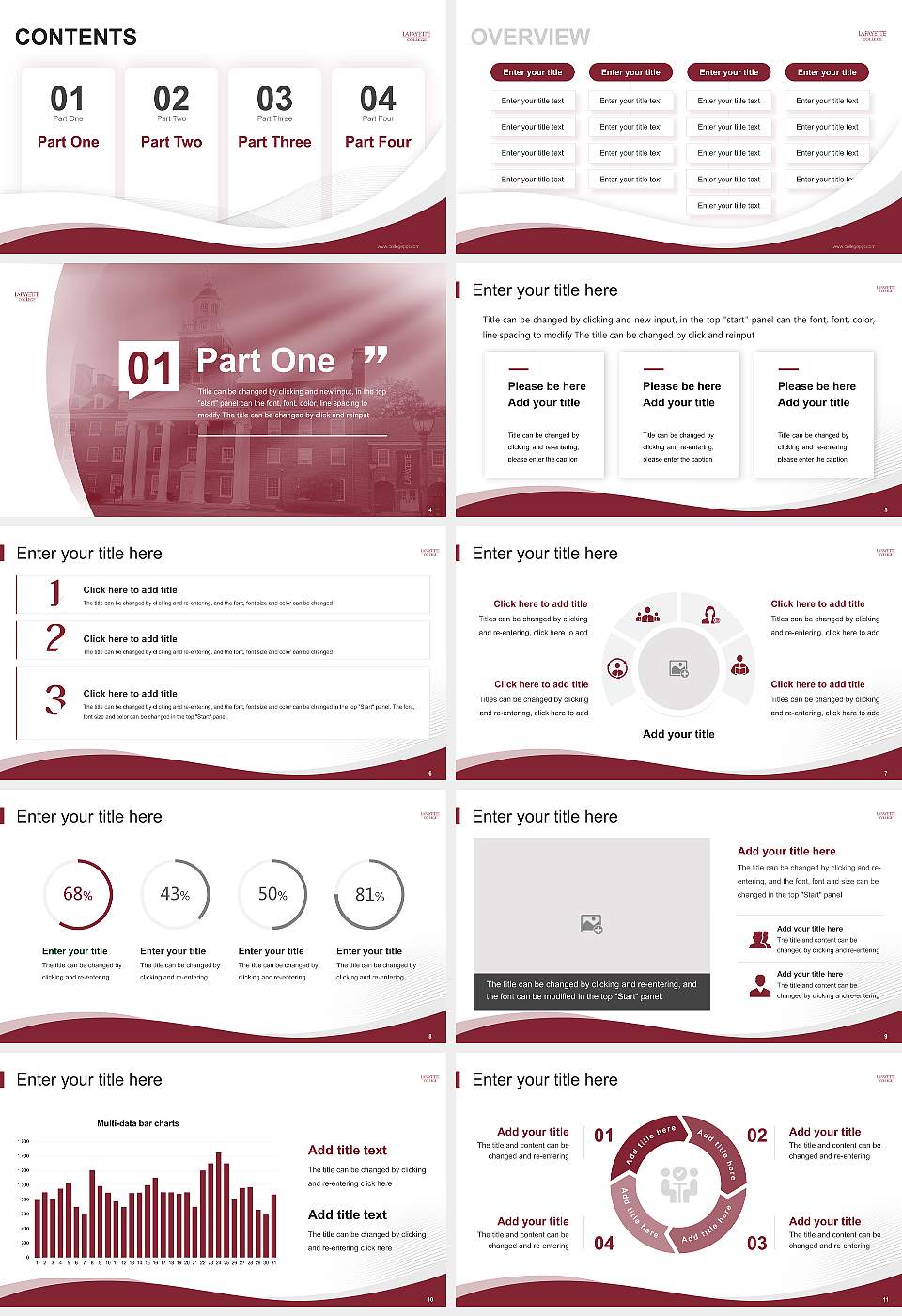 Lafayette College Lecture Sharing and Networking Event PPT Template16:9 ratio PPT effect preview image2