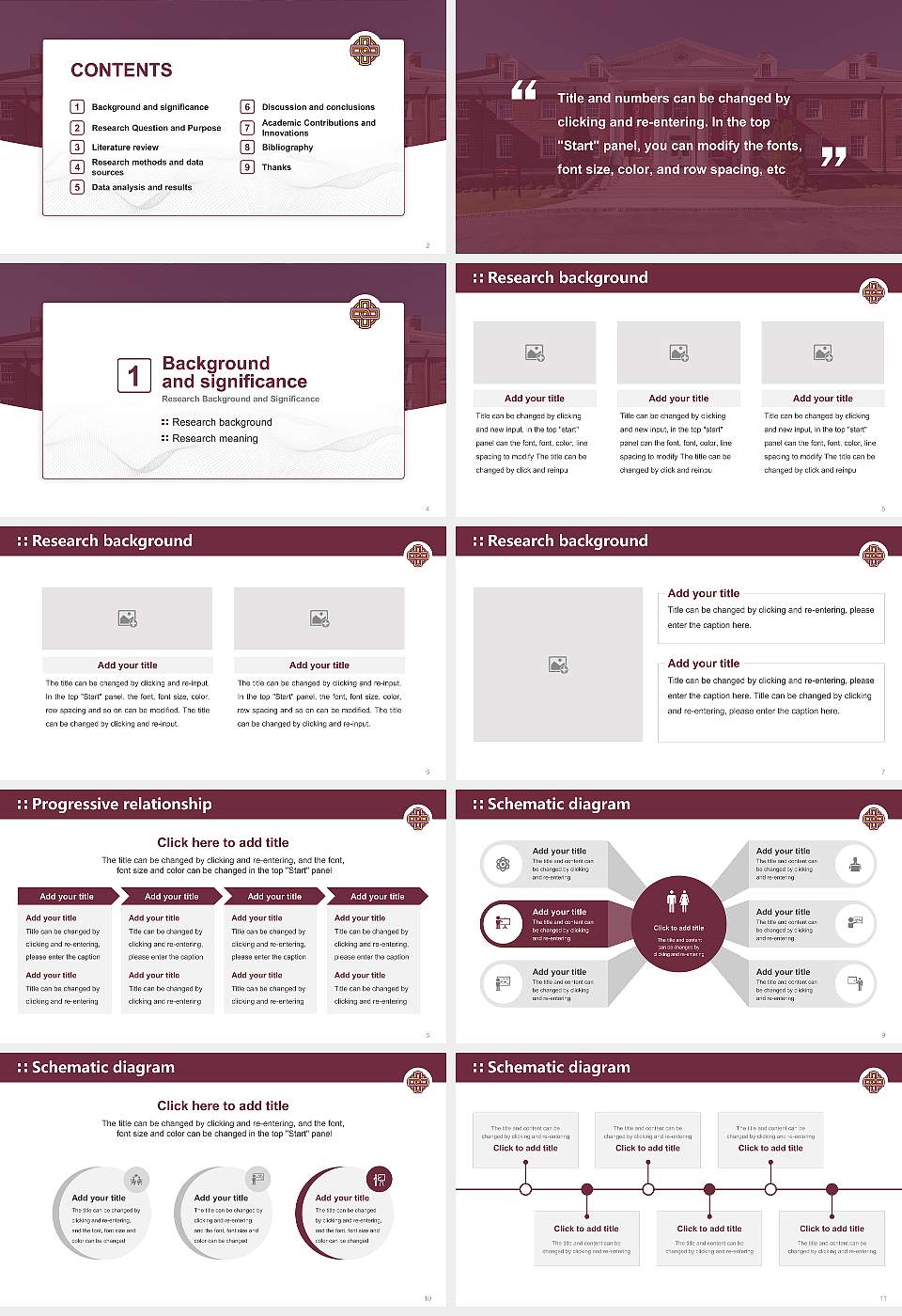 Iona College Graduation Thesis Defense PPT Template16:9 ratio PPT effect preview image2