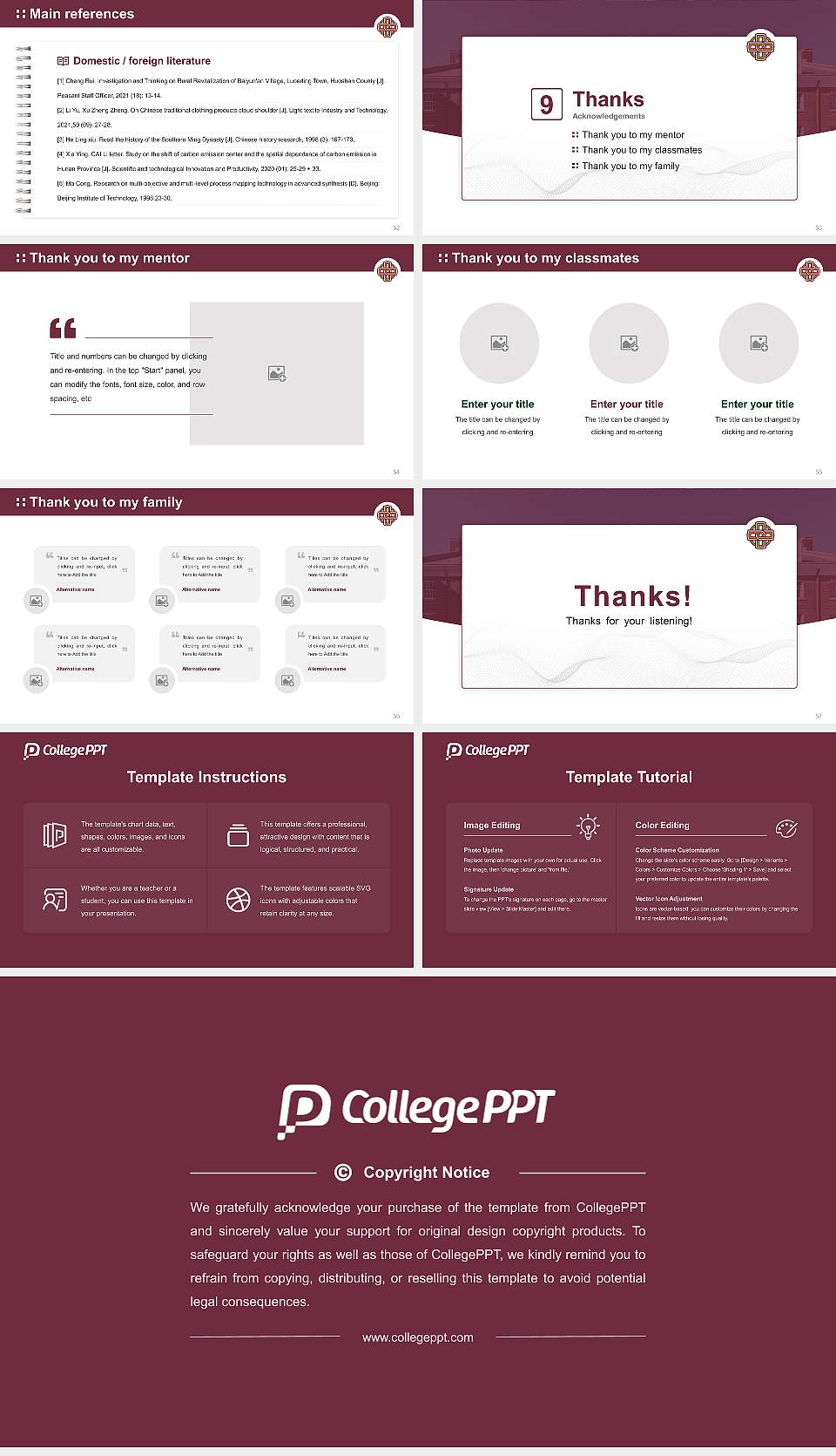 Iona College Graduation Thesis Defense PPT Template16:9 ratio PPT effect preview image7