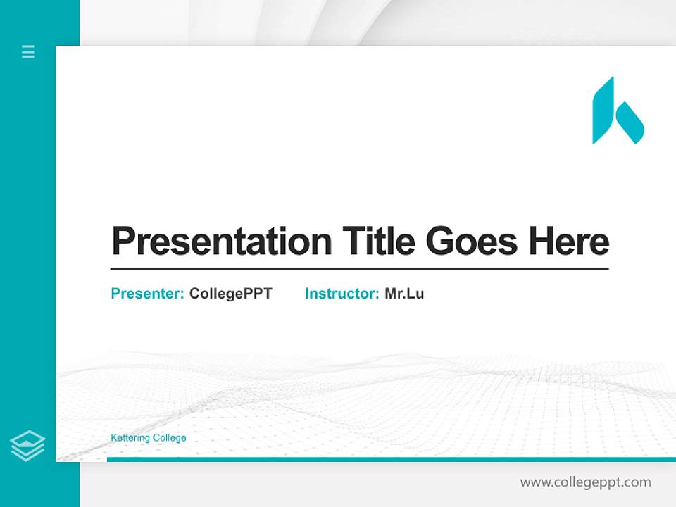 Kettering College Thesis Proposal/Graduation Defense PPT Template4:3 ratio PPT effect preview image5