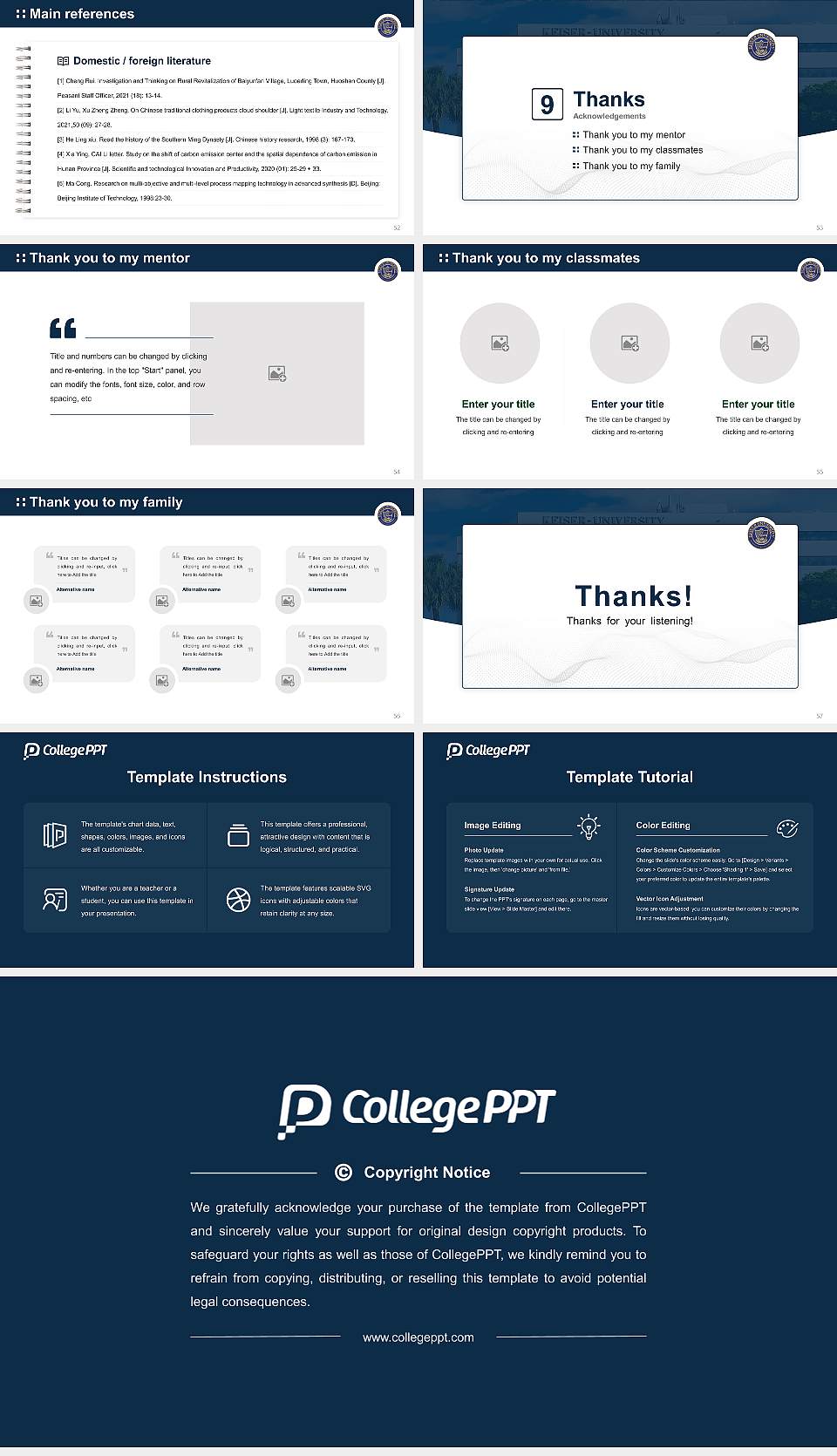 Keiser University-Ft Lauderdale Graduation Thesis Defense PPT Template16:9 ratio PPT effect preview image7