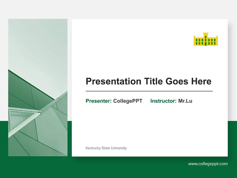 Kentucky State University General Purpose PPT Template4:3 ratio PPT effect preview image6