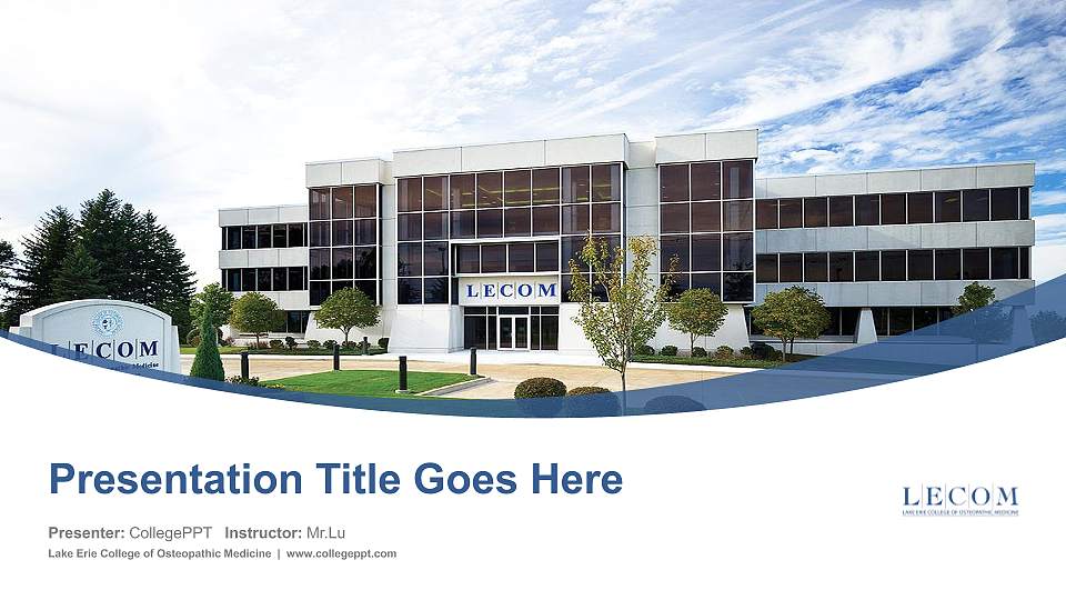 Lake Erie College of Osteopathic Medicine Course/Courseware Creation PPT Template16:9 ratio PPT effect preview image