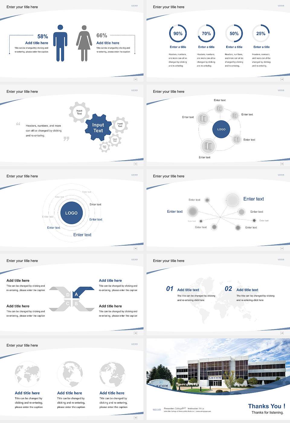 Lake Erie College of Osteopathic Medicine Course/Courseware Creation PPT Template16:9 ratio PPT effect preview image4