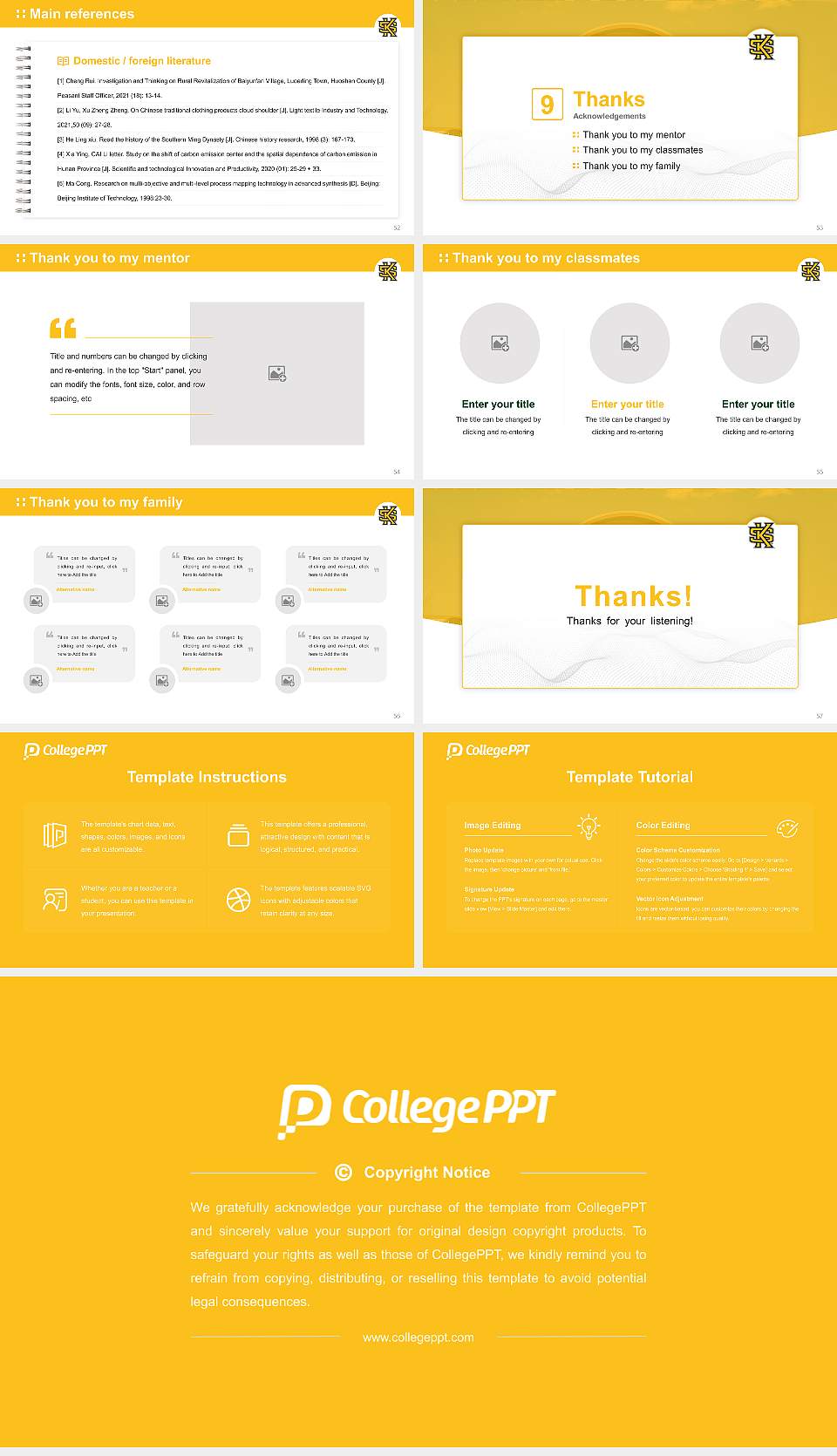 Kennesaw State University Graduation Thesis Defense PPT Template16:9 ratio PPT effect preview image7