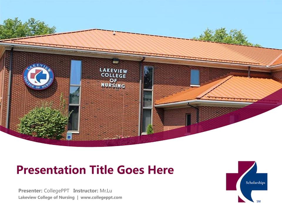 Lakeview College of Nursing Course/Courseware Creation PPT Template4:3 ratio PPT effect preview image5
