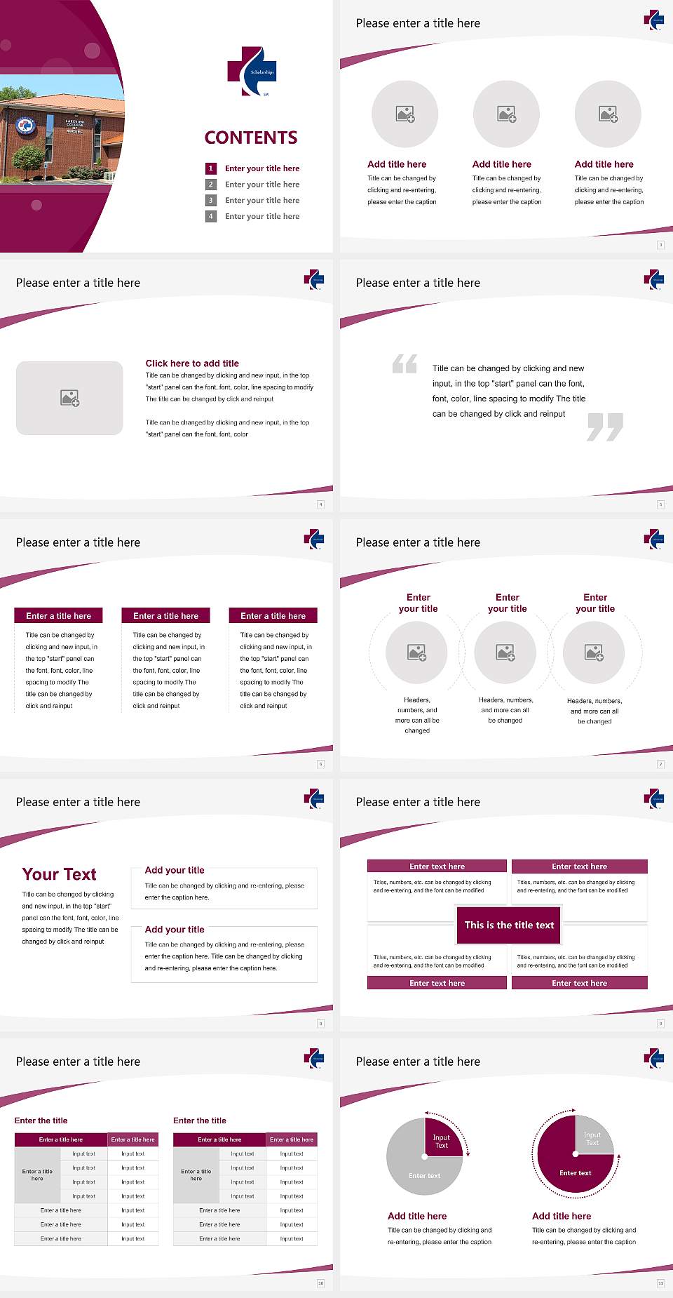 Lakeview College of Nursing Course/Courseware Creation PPT Template4:3 ratio PPT effect preview image2