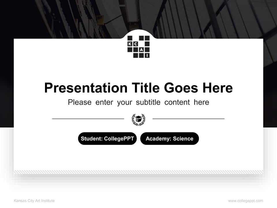 Kansas City Art Institute National Scholarship Defense PPT Template4:3 ratio PPT effect preview image4