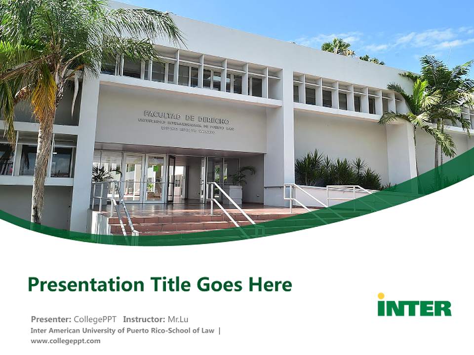 Inter American University of Puerto Rico-School of Law Course/Courseware Creation PPT Template4:3 ratio PPT effect preview image5