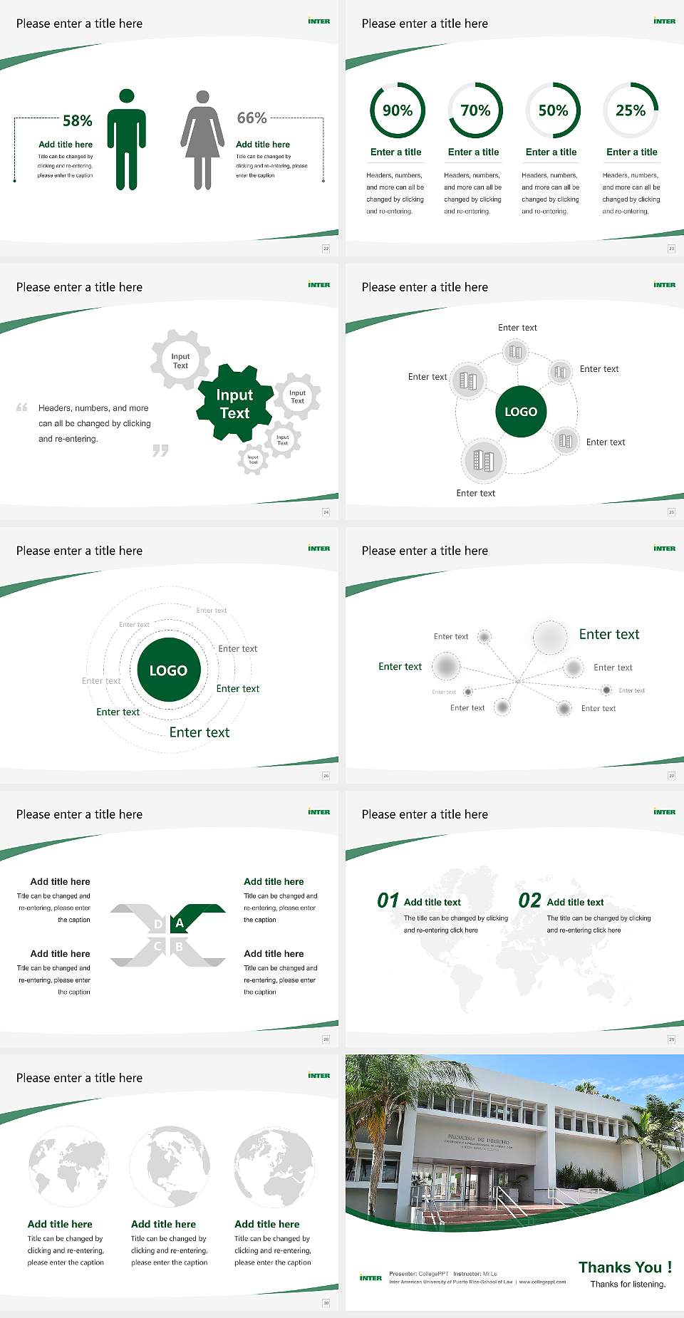 Inter American University of Puerto Rico-School of Law Course/Courseware Creation PPT Template4:3 ratio PPT effect preview image4