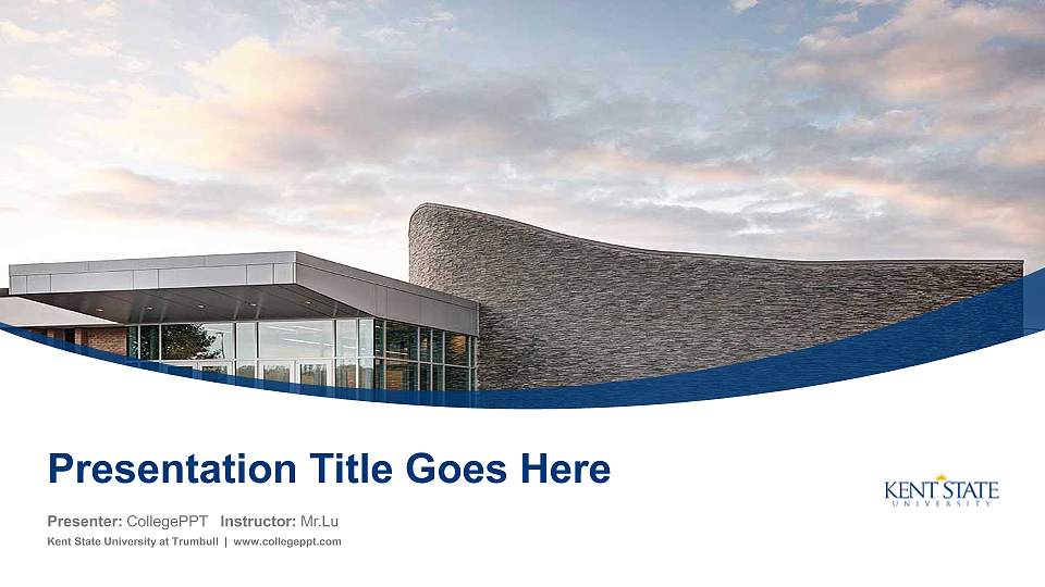 Kent State University at Trumbull Course/Courseware Creation PPT Template16:9 ratio PPT effect preview image
