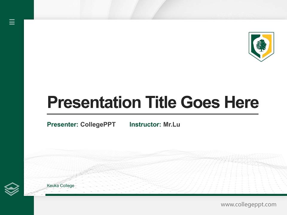 Keuka College Thesis Proposal/Graduation Defense PPT Template4:3 ratio PPT effect preview image5