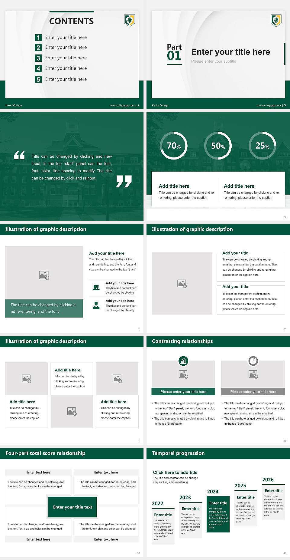 Keuka College Thesis Proposal/Graduation Defense PPT Template4:3 ratio PPT effect preview image2