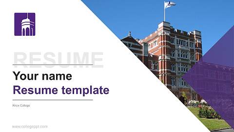Knox College Resume PPT Template