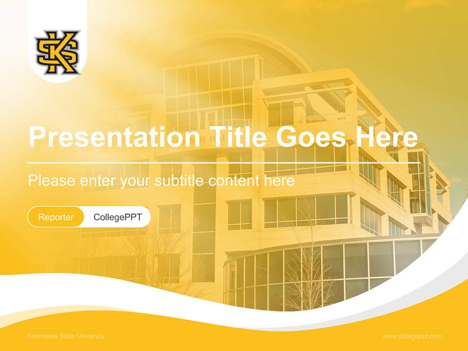Kennesaw State University Lecture Sharing and Networking Event PPT Template4:3 ratio PPT effect preview image4