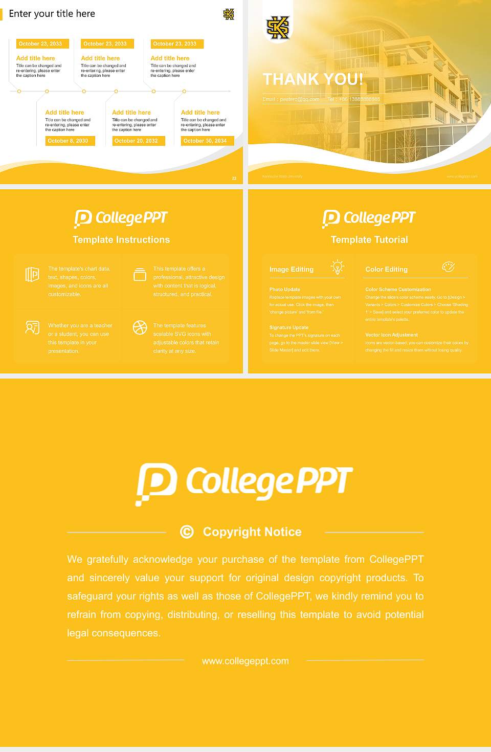 Kennesaw State University Lecture Sharing and Networking Event PPT Template4:3 ratio PPT effect preview image4