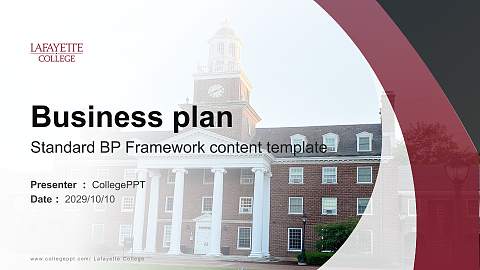 Lafayette College Competition/Entrepreneurship Contest PPT Template