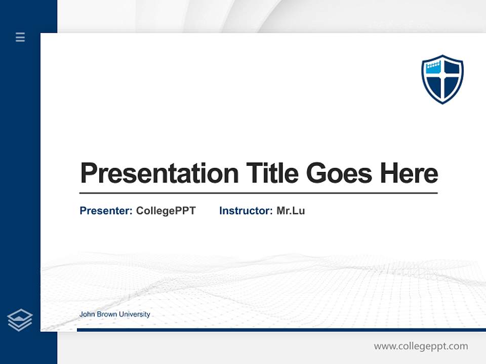 John Brown University Thesis Proposal/Graduation Defense PPT Template4:3 ratio PPT effect preview image5