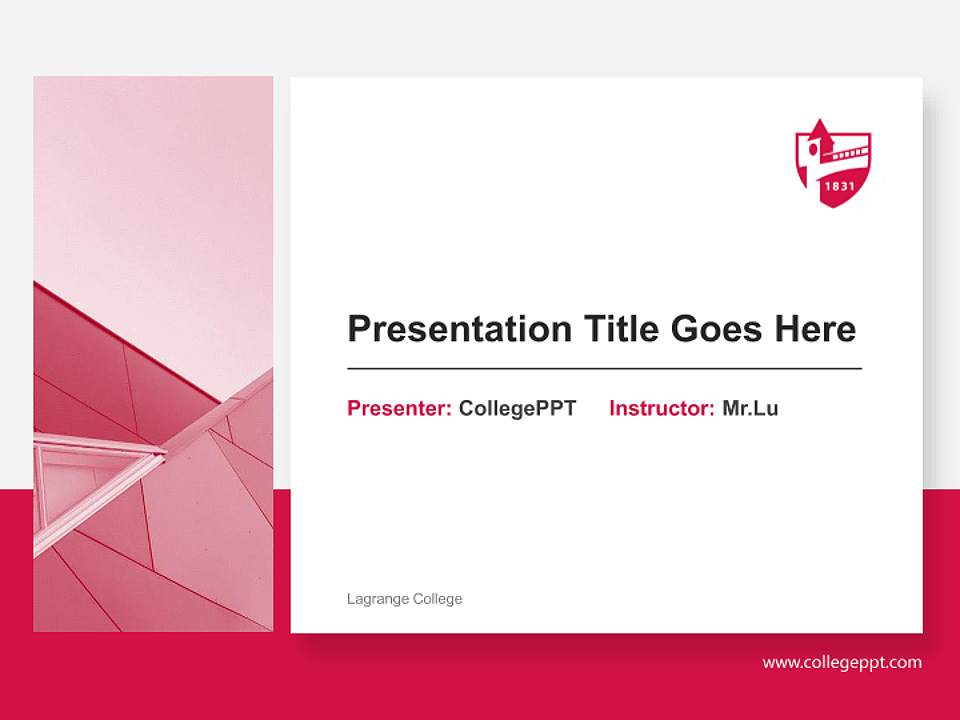 Lagrange College General Purpose PPT Template4:3 ratio PPT effect preview image6