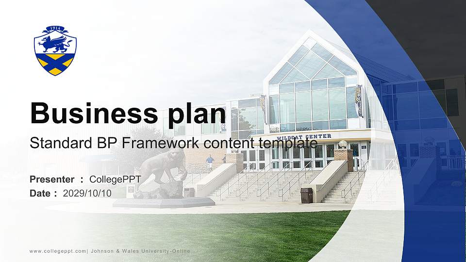 Johnson & Wales University-Online Competition/Entrepreneurship Contest PPT Template16:9 ratio PPT effect preview image