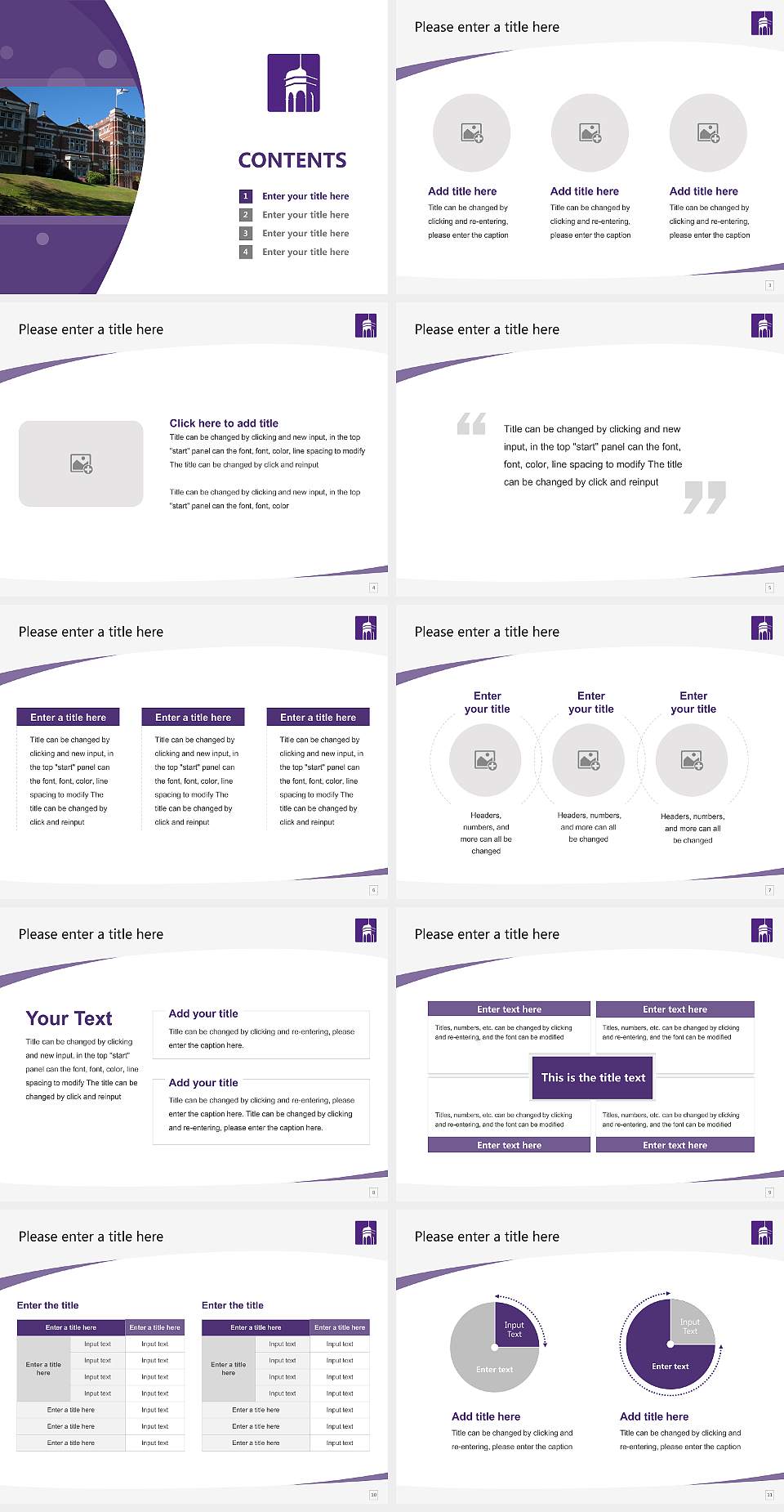 Knox College Course/Courseware Creation PPT Template4:3 ratio PPT effect preview image2