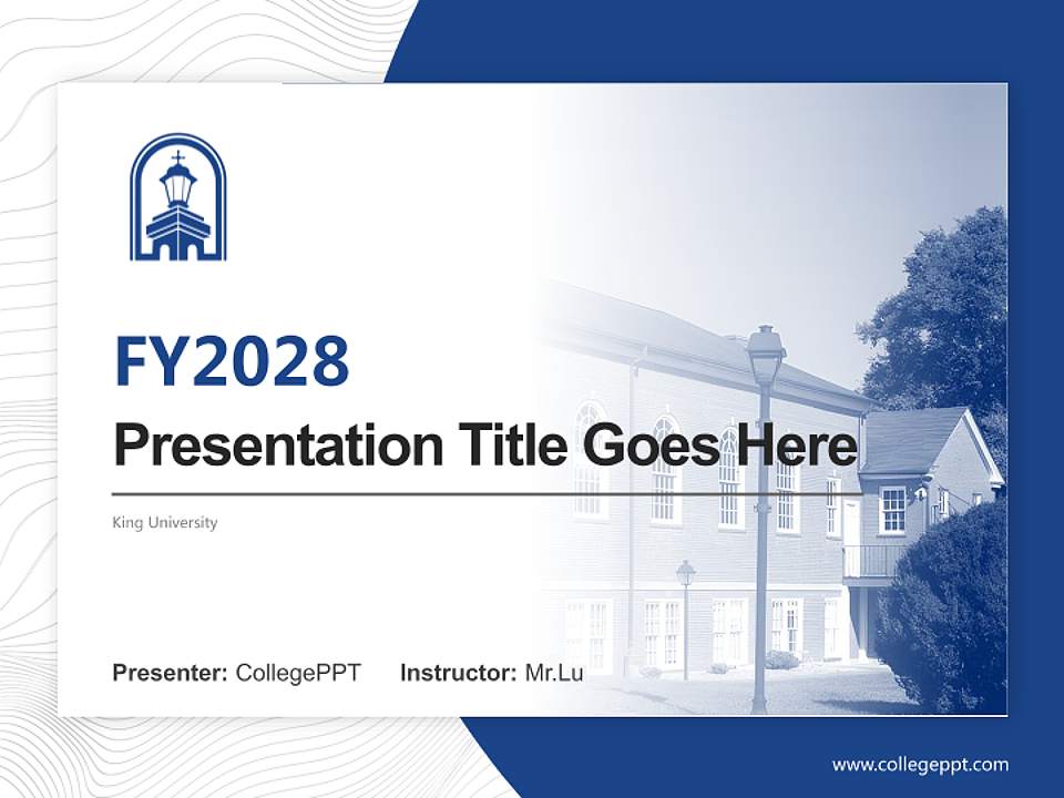 King University Academic Presentation/Research Findings Report PPT Template4:3 ratio PPT effect preview image5