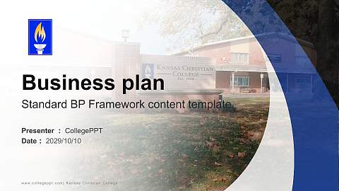 Kansas Christian College Competition/Entrepreneurship Contest PPT Template