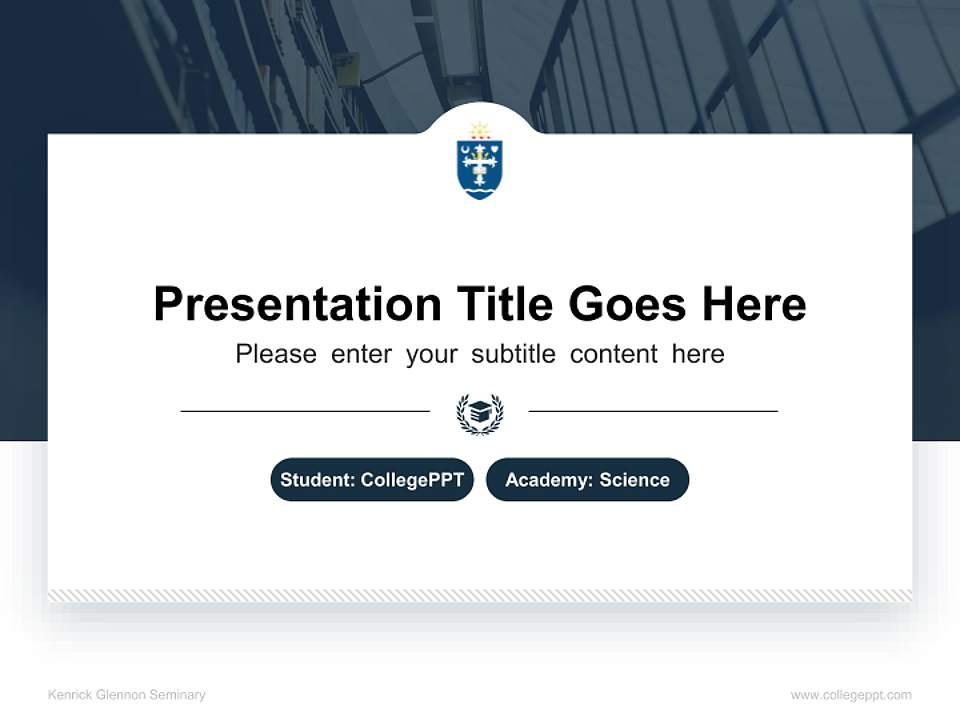 Kenrick Glennon Seminary National Scholarship Defense PPT Template4:3 ratio PPT effect preview image4