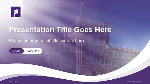 Knox College Lecture Sharing and Networking Event PPT Template