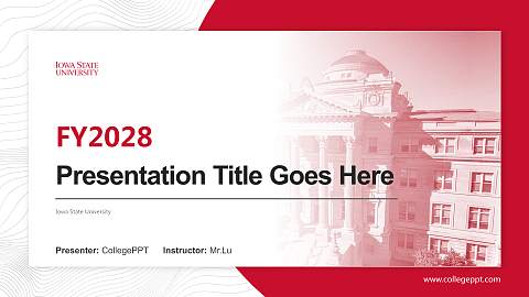 Iowa State University Academic Presentation/Research Findings Report PPT Template