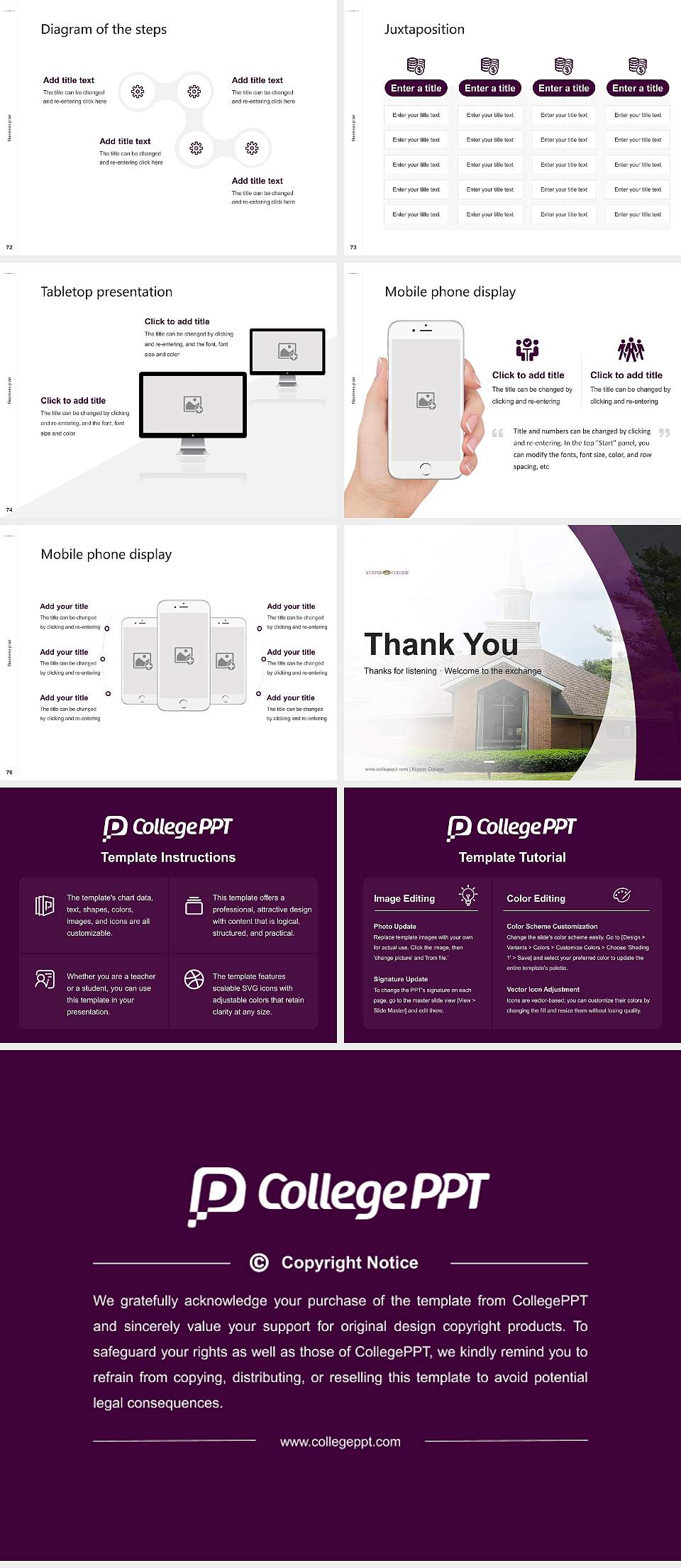 Kuyper College Competition/Entrepreneurship Contest PPT Template4:3 ratio PPT effect preview image9