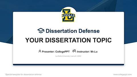 La Salle University Graduation Thesis Defense PPT Template
