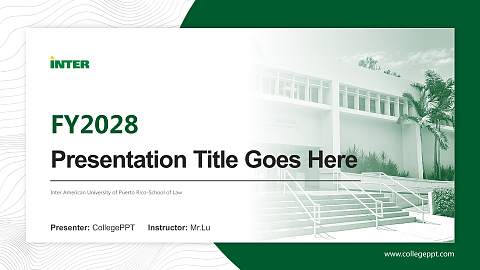 Inter American University of Puerto Rico-School of Law Academic Presentation/Research Findings Report PPT Template