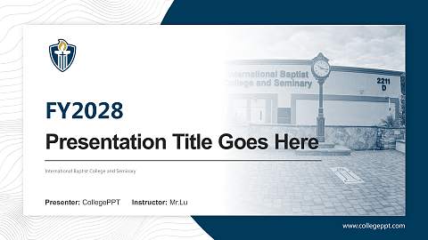 International Baptist College and Seminary Academic Presentation/Research Findings Report PPT Template
