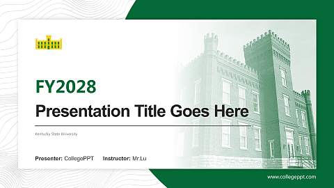 Kentucky State University Academic Presentation/Research Findings Report PPT Template