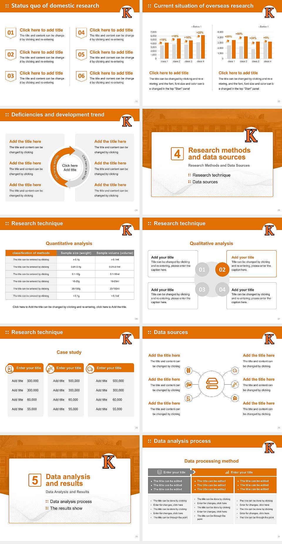 Kalamazoo College Graduation Thesis Defense PPT Template4:3 ratio PPT effect preview image4