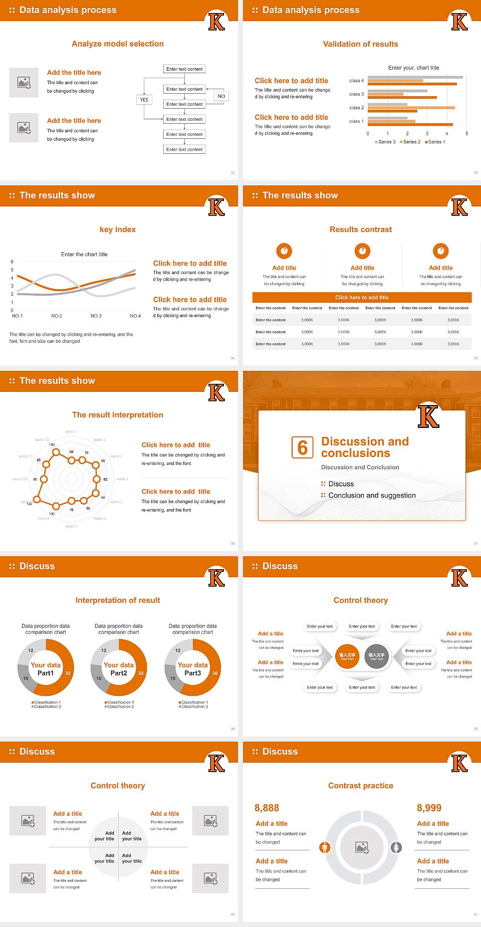 Kalamazoo College Graduation Thesis Defense PPT Template4:3 ratio PPT effect preview image5