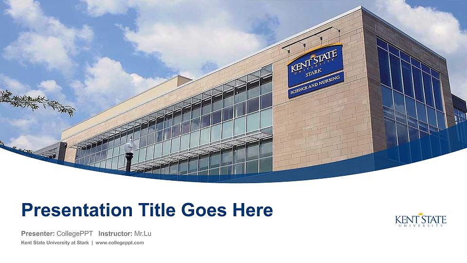 Kent State University at Stark Course/Courseware Creation PPT Template16:9 ratio PPT effect preview image1