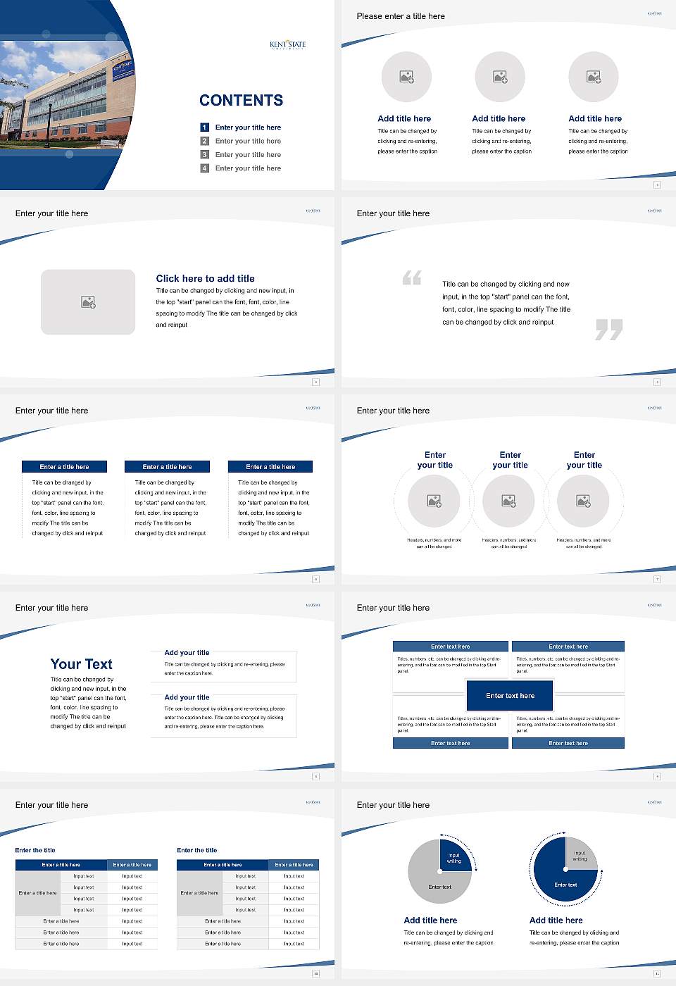 Kent State University at Stark Course/Courseware Creation PPT Template16:9 ratio PPT effect preview image2