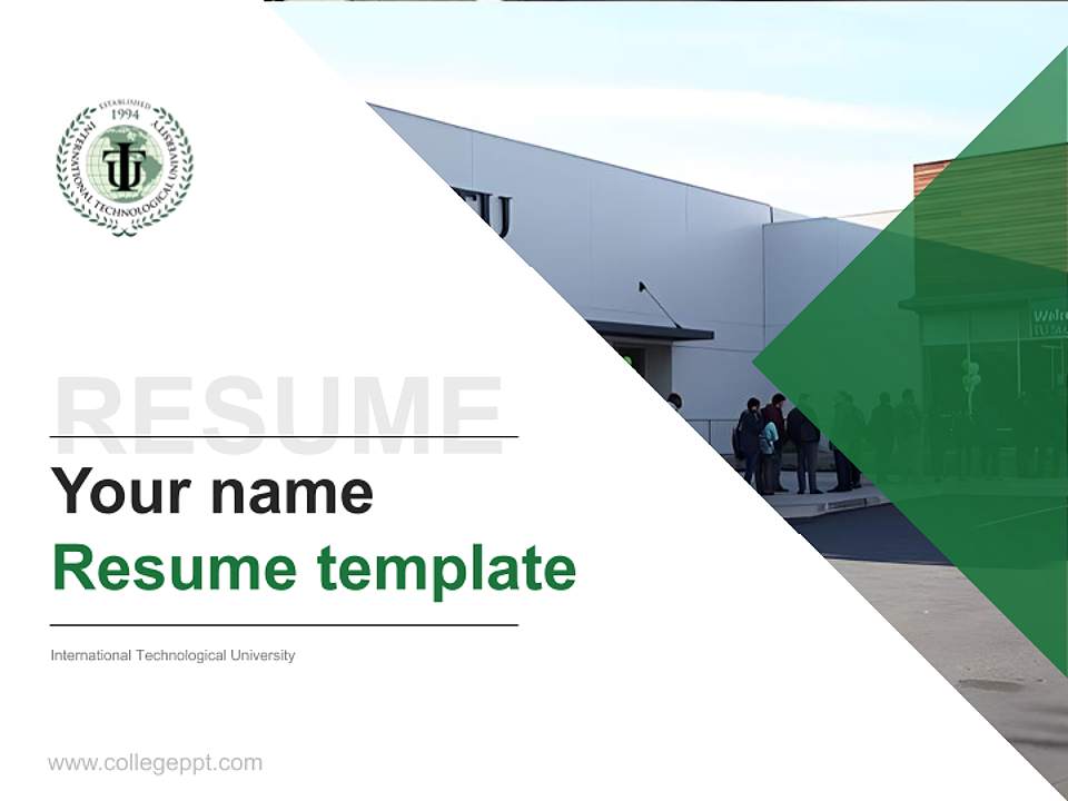 International Technological University Resume PPT Template4:3 ratio PPT effect preview image5