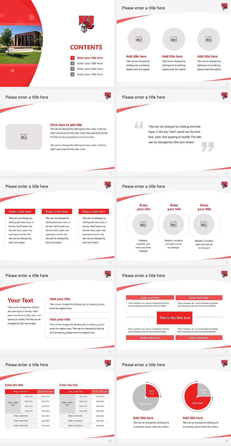 Kentucky Christian University Course/Courseware Creation PPT Template4:3 ratio PPT effect preview image2