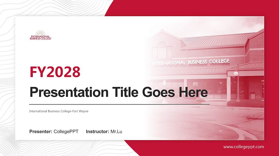 International Business College-Fort Wayne Academic Presentation/Research Findings Report PPT Template16:9 ratio PPT effect preview image