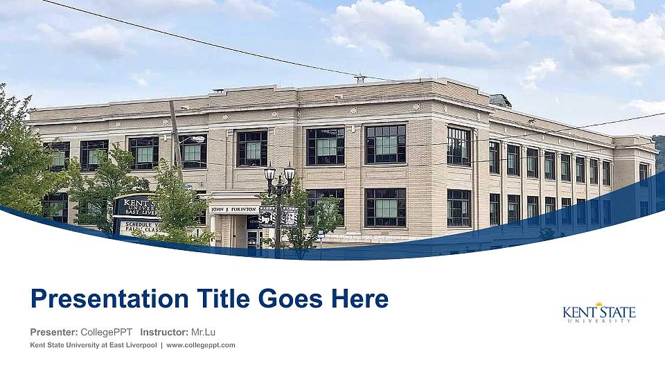 Kent State University at East Liverpool Course/Courseware Creation PPT Template16:9 ratio PPT effect preview image