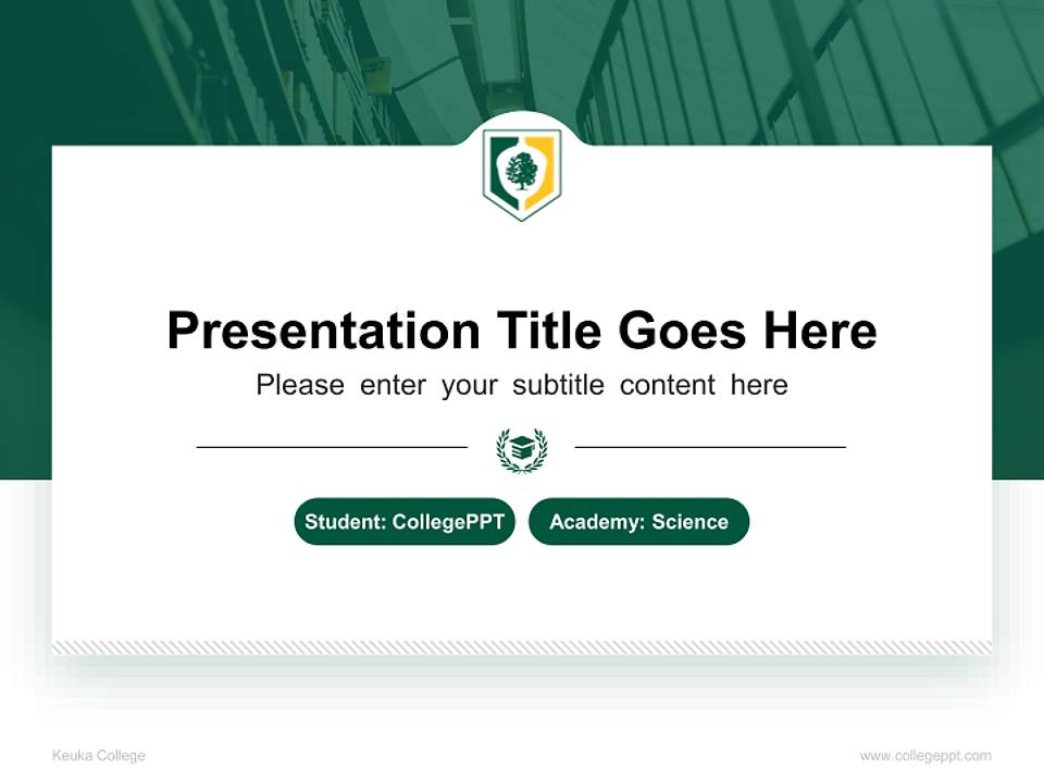 Keuka College National Scholarship Defense PPT Template4:3 ratio PPT effect preview image4