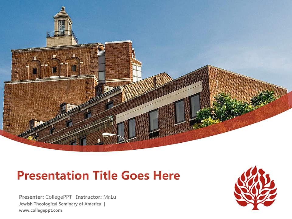 Jewish Theological Seminary of America Course/Courseware Creation PPT Template4:3 ratio PPT effect preview image5