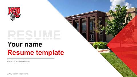 Kentucky Christian University Resume PPT Template