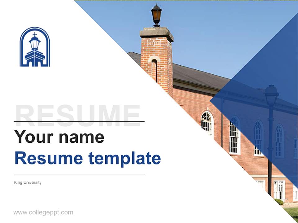 King University Resume PPT Template4:3 ratio PPT effect preview image5