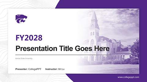 Kansas State University Academic Presentation/Research Findings Report PPT Template